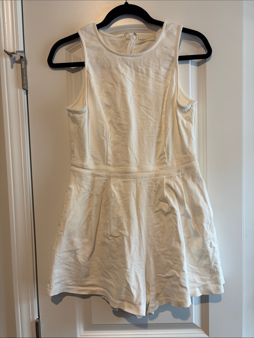 Shoe Fly White Sleeveless Fit-and-Flare Romper